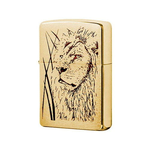499 ZIPPO ЗажигалкаProud Lion Brushed Brass фото 2