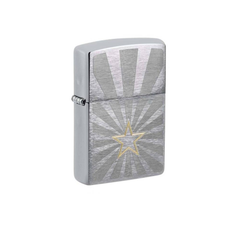 499 ZIPPO  ZIPPO Star Designпокрытием Brushed Chrome