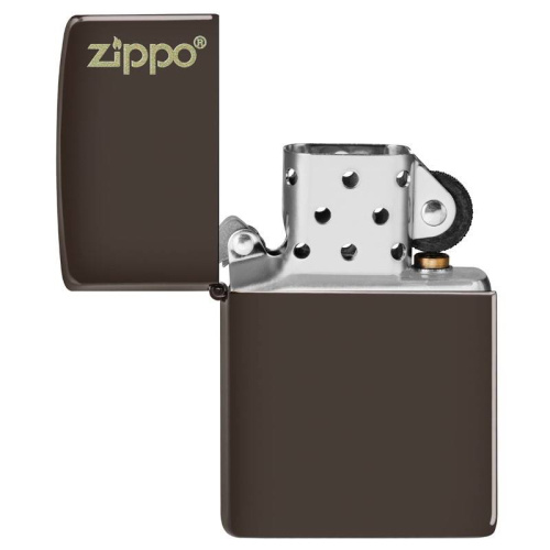 499 ZIPPO ЗажигалкаLogo Classic с покрытием Brown Matte фото 4
