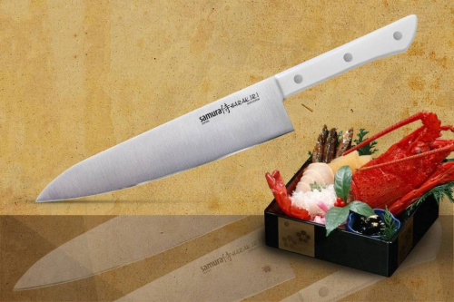 2011 Samura Нож кухонный Шеф HARAKIRI (SHR-0085W) 208 мм