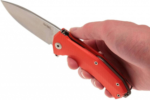 Складной нож Lion Steel KUR OR G10 Orange Flipper фото 19