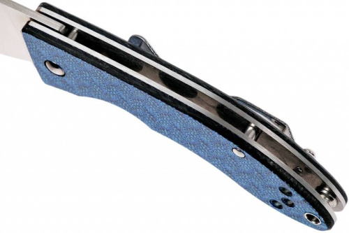 Складной нож Spyderco Lil' Lum Blue Nishijin - 205GFBLP фото 5
